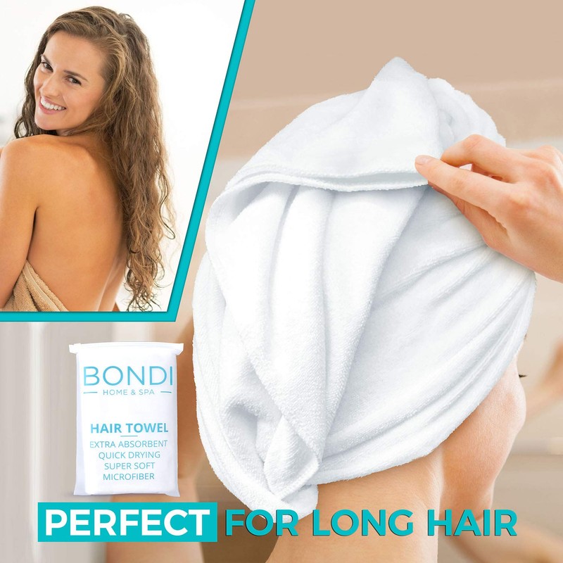 Bondi Microfiber Hair Towel - Anti Frizz Microfiber Towel for