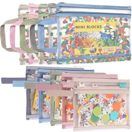 10-Pack Mesh Zipper Pouch Bags Set (5xA4 & 5xA5) - Double-Layer Transparent Organiser with Handles | Breathable Toy & Board Game Pouch for School, Office & Travel | Durable Nylon Storage Solutions