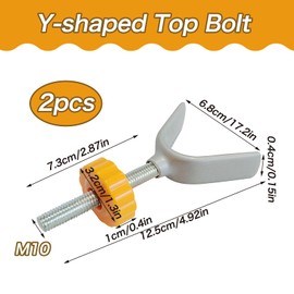 Pack of 2 Y Spindle for Stair Safety Gate Stair Protection Pressure Screws M10 Stair Gate Y-Spindle Pressure Screws Door Grille Accessories for Stairs Railing