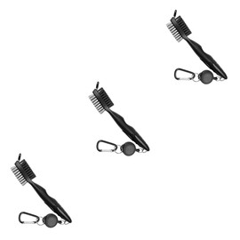 BESPORTBLE 3pcs Efficient Golf Club Cleaning Brush Double-Sided Design for Groove Cleaning Brush Dirt Remover for Club Maintenance