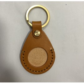 100% Handcrafted Premium Leather Airtag Case Air Tag Keyring - Handbag Bag Decoration AirTag Cover - Japanese Tochigi Leather Airtag Holder