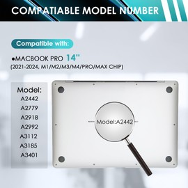 SOPPY Privacy Screen Filter for MacBook Pro 14 inch, Anti Peeping Blue light Glare, Anti-Glare Privacy Screen Protector, Compatible with Mac Laptop 14 inch (2021-2024 M1/M2/M3/M4)