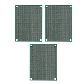 SELECOCO Narrow Pitch Double-Sided Universal Base 0.5 inch (1.27 mm) Pitch, 3 Piece Set, PCB 2.4 x 3.1 inches (6 x 8 cm), Prototype, Experiment Plate, DIY (0.5 inch (1.27 mm) x 3 Pieces)