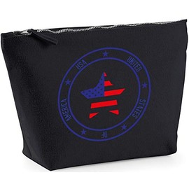 Hippowarehouse USA Flag Star printed make up cosmetic wash bag 18x19x9cm