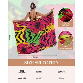 Bsubseach Women Sarong Swimsuit Coverups Long Pareo Bikini Wraps Skirt Beach Bathing Suit Cover Up