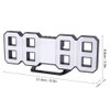 Digital LED Large 3D Table Hanging Wall Clock Alarm Snooze
