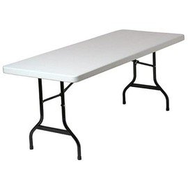 6 Ft. Commercial Plastic Folding Banquet Tables White