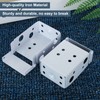 12 Pcs Blind Brackets 2 Inch, White Low Profile Box