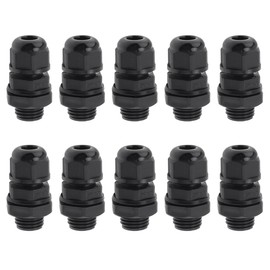 RTNLIT 1/4" NPT Cable Gland, Waterproof Adjustable Nylon Plastic Strain Relief Cord Connectors With Gaskets(Pack of 10)