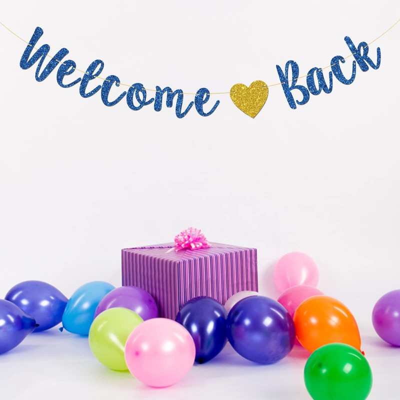 Welcome Back Banner, Home Theme Party, Back to School, Happy