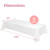 Prestee 4 Pack White Plastic Table Cloth Disposable - 108