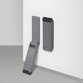 Stylish Adhesive Magnet Folding Door Stopper Holder Kick Flip Down with Acrylic Pad - No Drilling, No Holes, Strong Fixation, Easy Self-Install Support, High Bearing Capacity, Clean Design