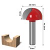 ASNOMY 5 Piece 8 mm Shank Carbide Router Bit Round