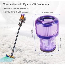 For Dyson 2 PACK Filter Replacement for Dyson V12 Detect Slim Cordless Vacuum and V12 Slim