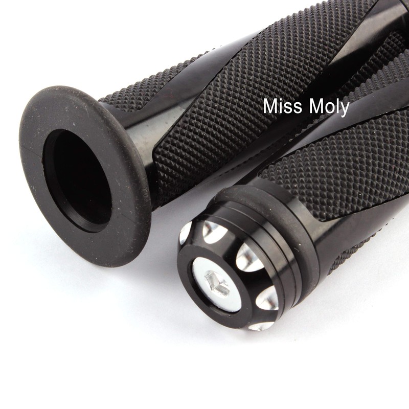 Motorcycle Handlebar Grips, Universal 7/8 Inch Motorcycle Non-Slip Rubber Grips