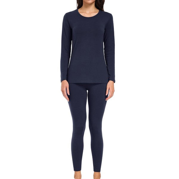 wirarpa Women's Cotton Thermal Underwear Set Long Johns Base Layer