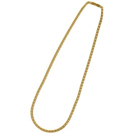 Kihei Necklace, Men's, 18K Gold, 6 Sides, 23.6 inches (60 cm), 0.5 oz (13 g), PLUSTER Stainless Steel, 316L Kihei, Hypoallergenic, Includes Dedicated Pouch, Popular, Stainless Steel