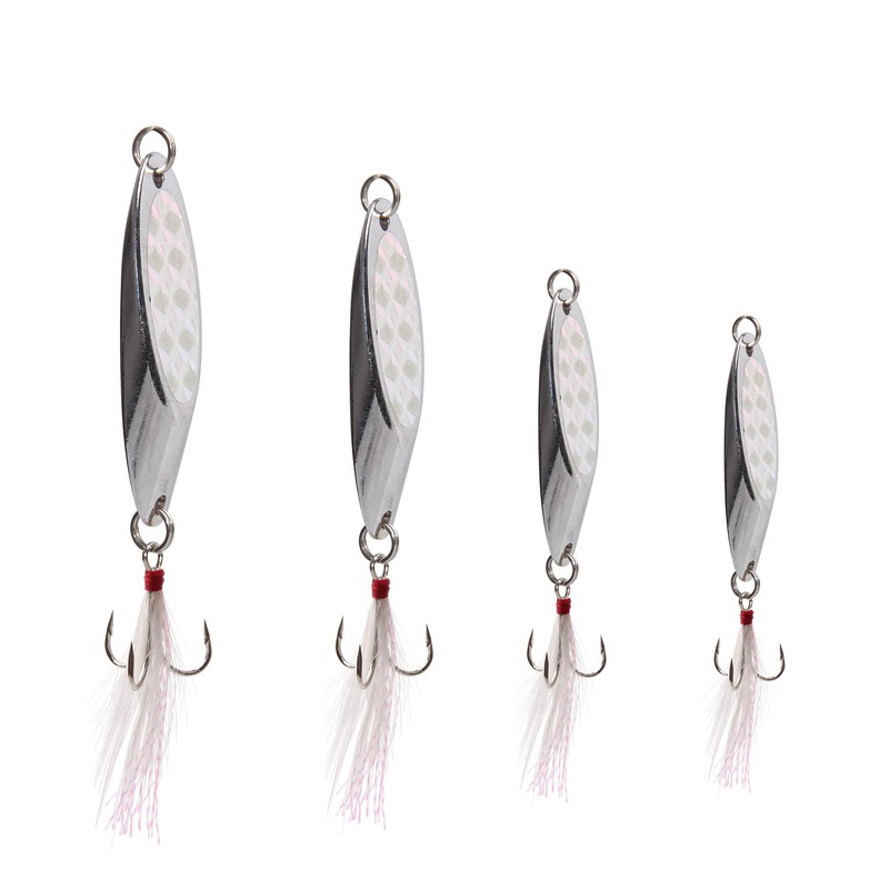 Metal Spoon Fishing Lures 10pcs Spinner Baits for Trout Bass