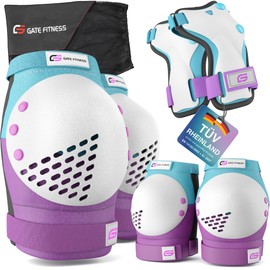 GATE FITNESS® Protector Set for Children and Adults - Protective Equipment Set [6 Pieces] Knee Pads with Wrist Guards and Elbow Pads for Inline Sports - Protective Equipment Set for Children