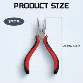 Wellrun 3-Hole Hair Extension Pliers for Micro Rings,Professional Nano Beads Hair Extension Tool with Non-Slip Grip for Installing and Removing Micro Links,Fusion Bond