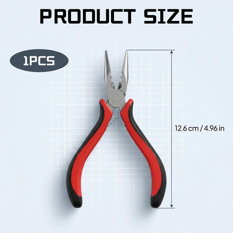 Wellrun 3-Hole Hair Extension Pliers for Micro Rings,Professional Nano Beads