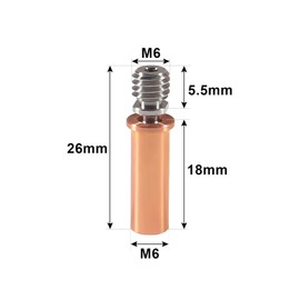 Alinan 4pcs Bimetal Heatbreak Upgrade All Metal Titanium + Copper Bi-Metal Heatbreak TC4 Throat for Mega S, Mega Pro, Vyper, Chiron 3D Printer Parts