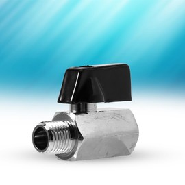 Mini Ball Valve 1/4inch Brass Male × Female Thread Valve with Lever Handle for Water Air and Oil Control