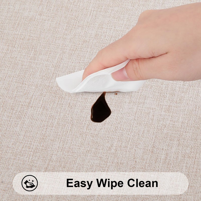 smiry Rectangular Table Cloth Wipe Clean 140x200 cm, Wipeable Water