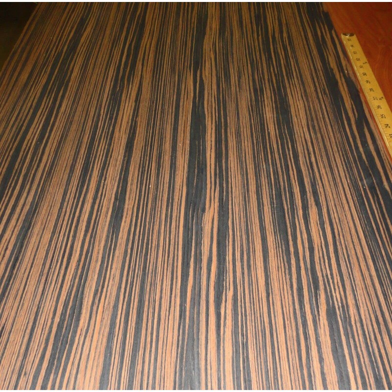Ebony Macassar Composite Wood Veneer 24" x 24" on Paper