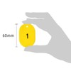 Polystyrene Number Tag, Large (Yellow, #1-50)