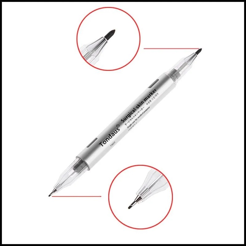 3 Marcadores Quirúrgicos Diseño Microblading Azul/violeta