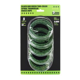 ZTTM Pre-Cut Premium Twist Line AL2420PB for EGO Power+ String Trimmers. 14 Feet String Trimmer Line, 5 Rolls Set, 0.095 Inch Wire Diameter