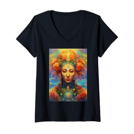 Womens Ayahuasca - Journey to Inner Harmony via Soulful Reflection V-Neck T-Shirt