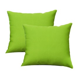 Augld 2Pack Outdoor/Indoor Throw Pillow Cover, Waterproof Solid Pillow Case Kiwi 18"x18"