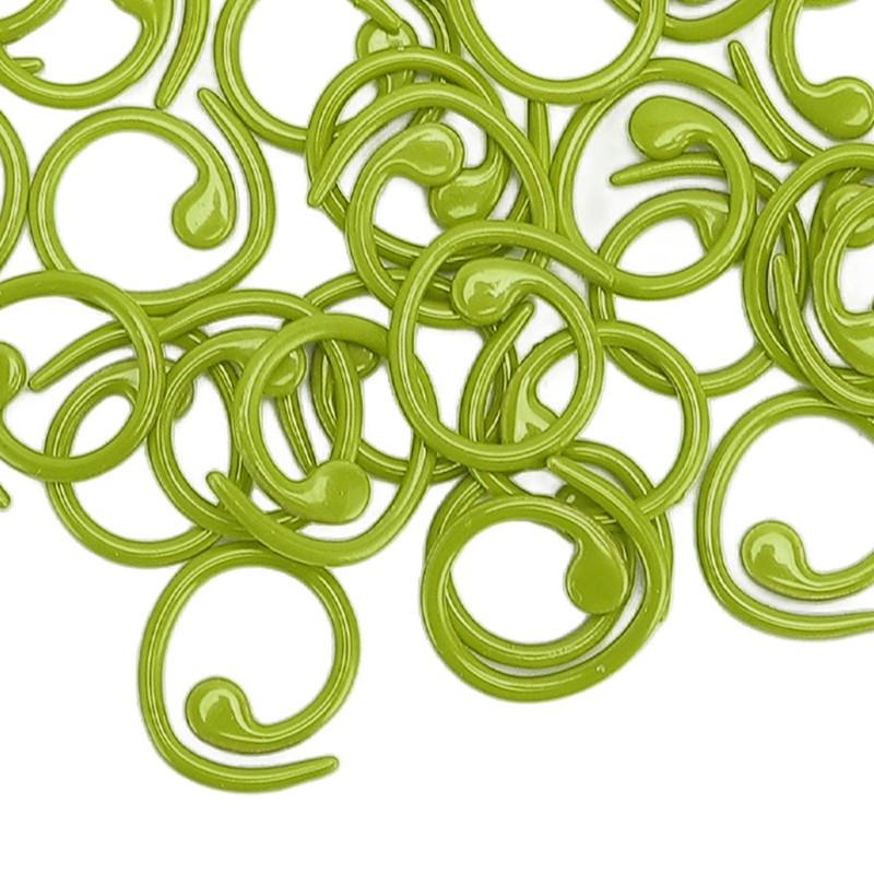 50PCS Metal Stitch Markers Spiral Markers Multifunctional Crochet Locking Hooks