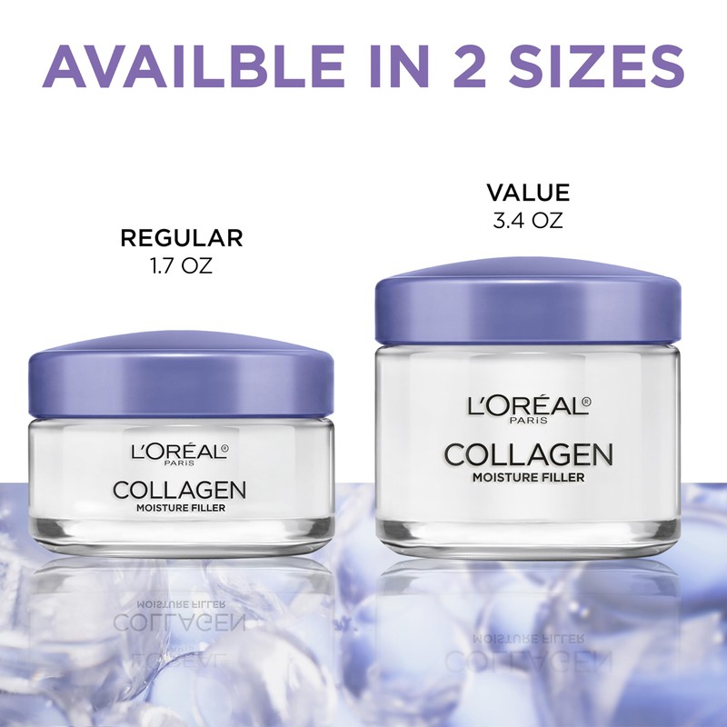 L'Oreal Paris Collagen Daily Face Moisturizer, Reduce Wrinkles, Face Cream