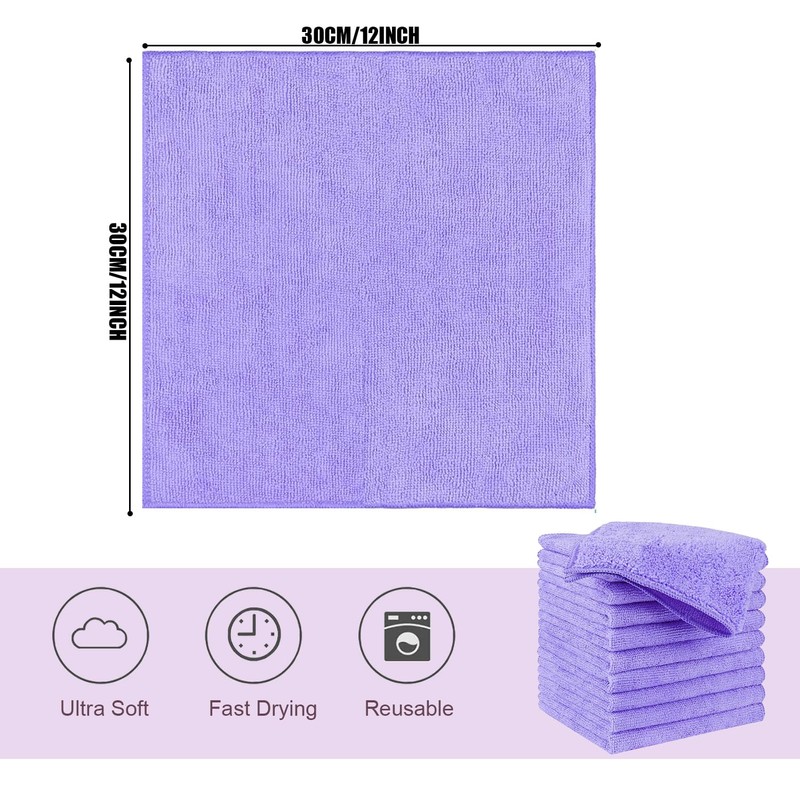 HIDMD Microfiber Cleaning Cloth, All-Purpose Microfiber Towels, Cleaning Rags Dish