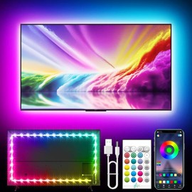 LED Lights for TV, 9.8ft TV LED Backlight for 35-55 Inch, RGB Color Changing Strip Lights Behind TV, Music Sync  APP and Remote Control USB  TV LED Lights for Bedroom - Color: 13.1FT for 40"-65"TV