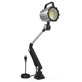 StaStrStu Cob Led Machine Light, 18W Swing arm Machine Work Light, 1800 Lumens Flexible Milling Work Lighting for Wood Lathe Drill Press, 110-220v