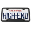 Black Chrome License Plate Frame, Comes with Chrome Screw Covers