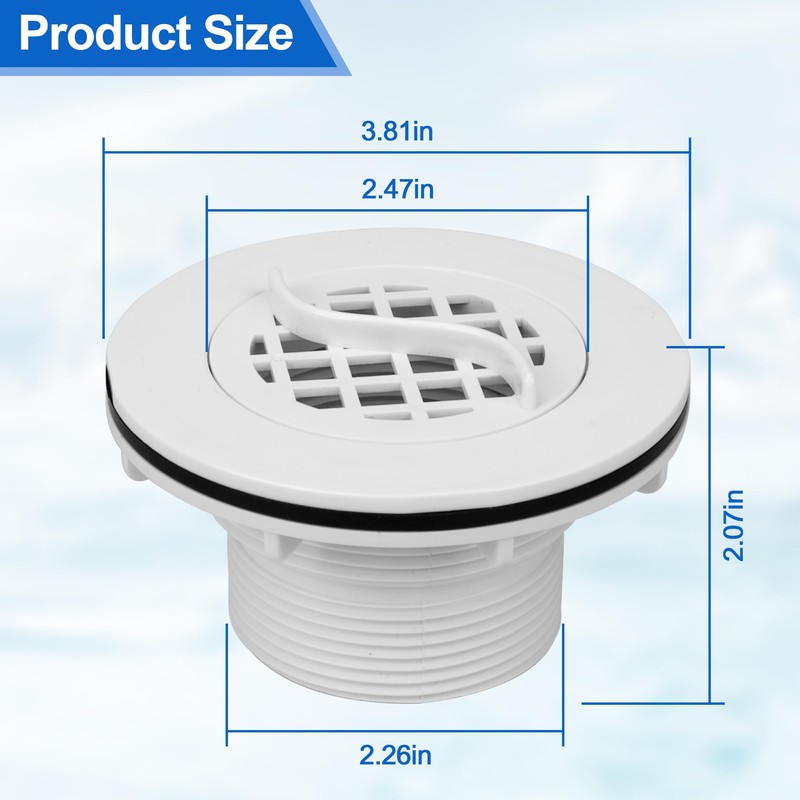 Above Ground Pool Inlet Strainer for Intex 1-1/2" Threaded Connector
