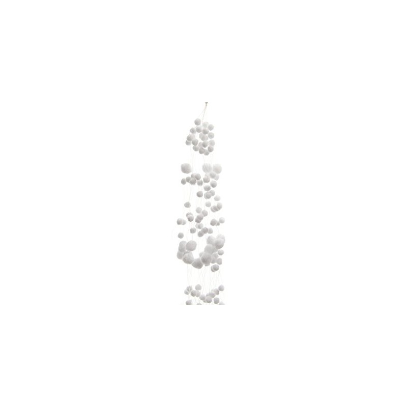 White Snowball Garland - 135cm
