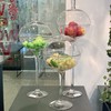WGV lollipop Vase, Width 11", Height 31.5", Clear Ball on