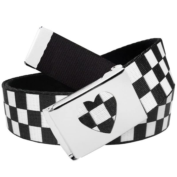 Build A Belt 1.25" Wide Heart Silver Flip Top Belt