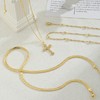 JIKASI Cross Necklace for Women, 14K Gold Plated Stackable Layered