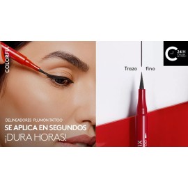 Ésika 2 Delineador De Ojos Plumón Tatto Colorfix  Punta Fina Esika