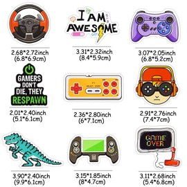 50pcs Video Game Stickers for Adults Gamer Stickers for Water Bottles Game Vinyl Stickers Gaming Stickers Pack