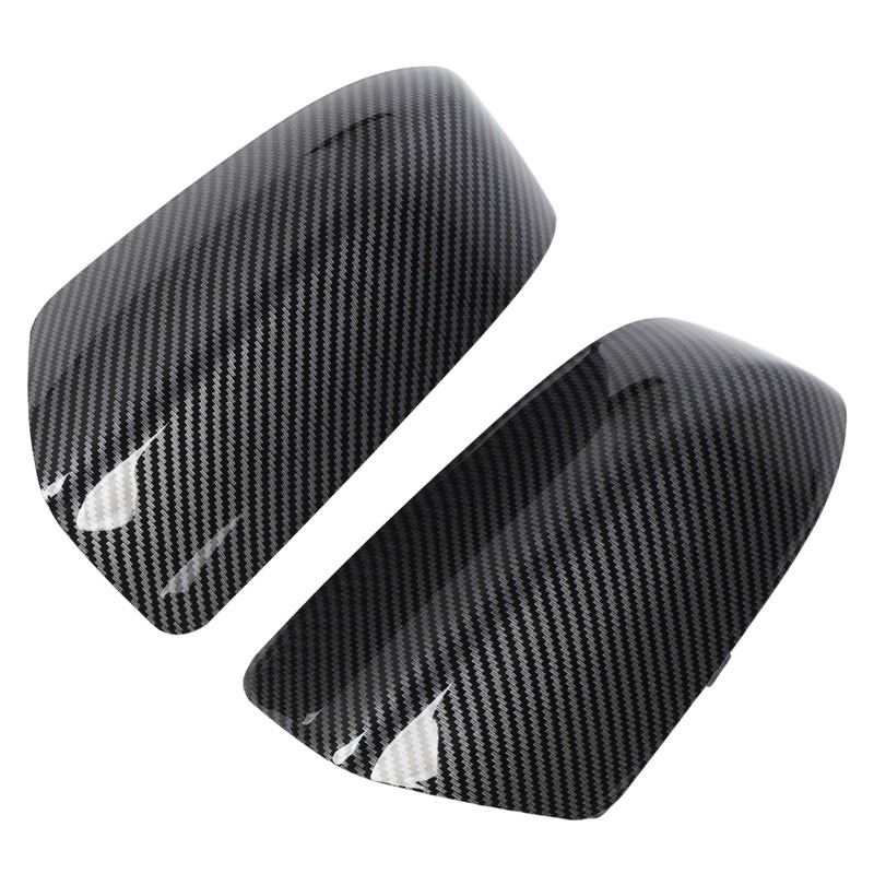 2PCS Side Mirror Cover Left Right Carbon Fiber Pattern 76201