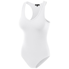 HATOPANTS - Body sin mangas para mujer, con espalda cruzada, estilo casual, sexy, 001-blanco-21, M