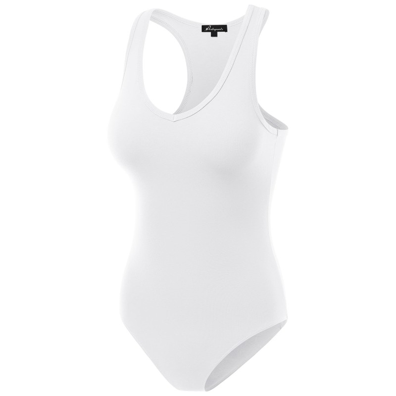 HATOPANTS - Body sin mangas para mujer, con espalda cruzada,